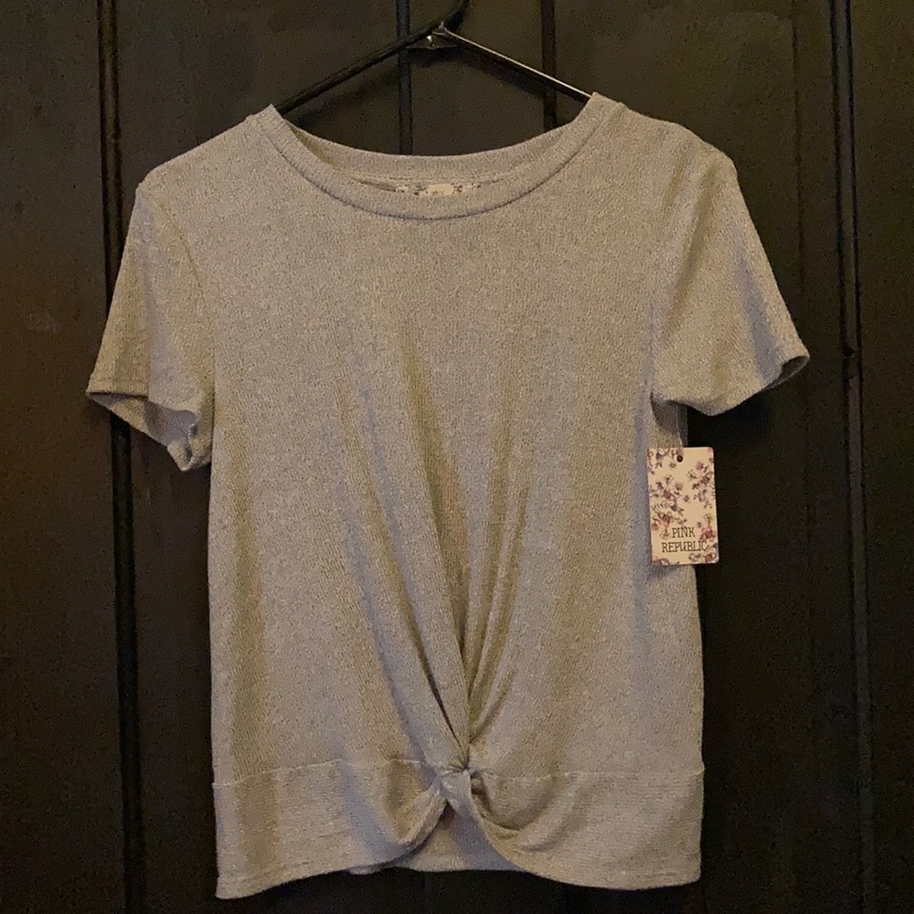 knotted Pink Republic shirt